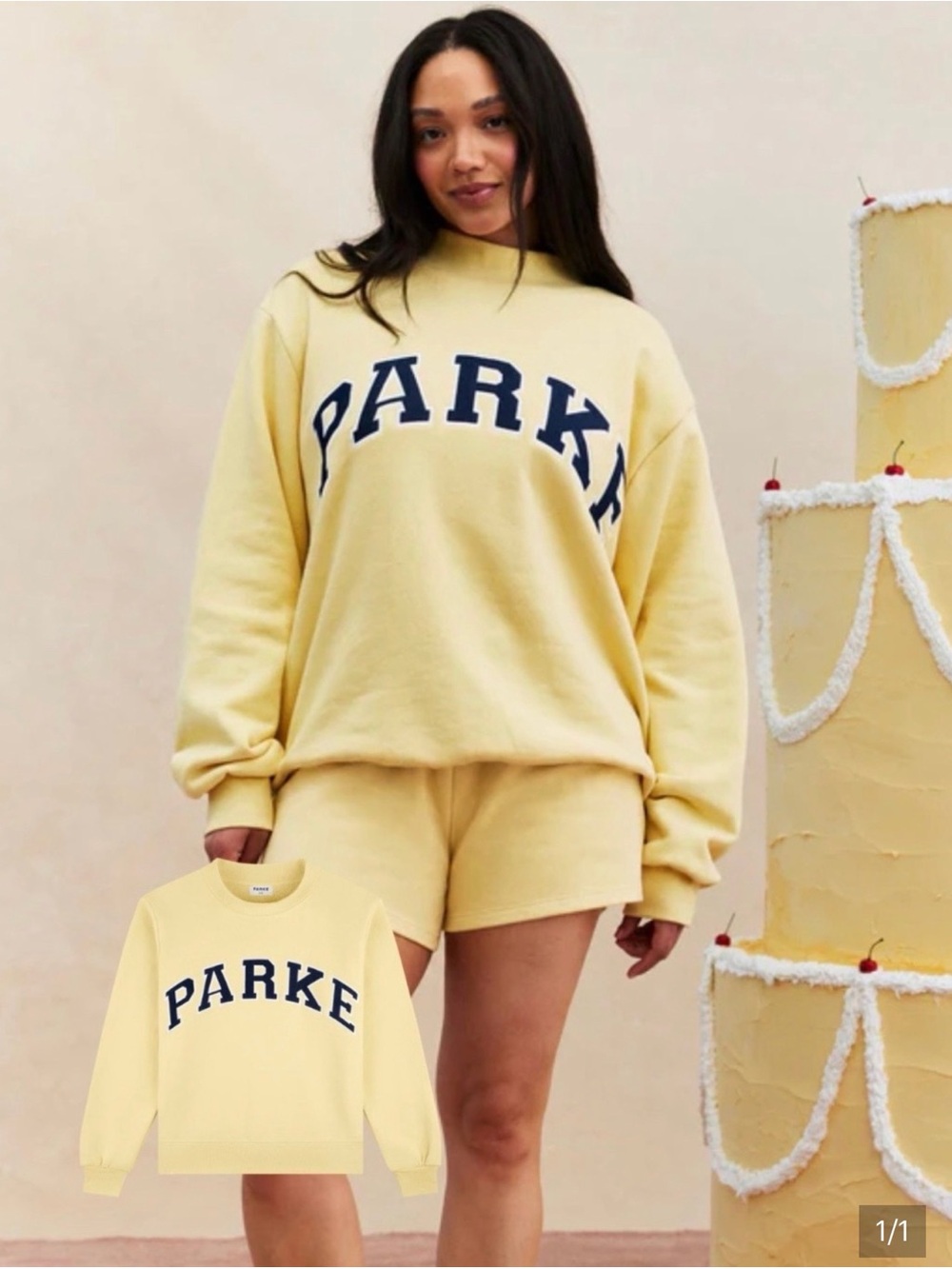PARKE Heritage Varsity Mockneck Peel + Denim S/M